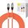 Kabllo karikimi Baseus CoolPlay USB C në Lightning, 2m, 20W, portokalli