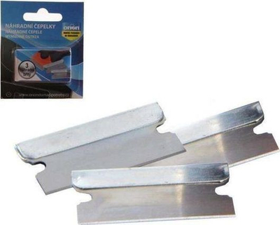 Tehe zëvendësuese për gërvishtëse xhami Orion, set 3 copë, metal, ngjyrë argjendi