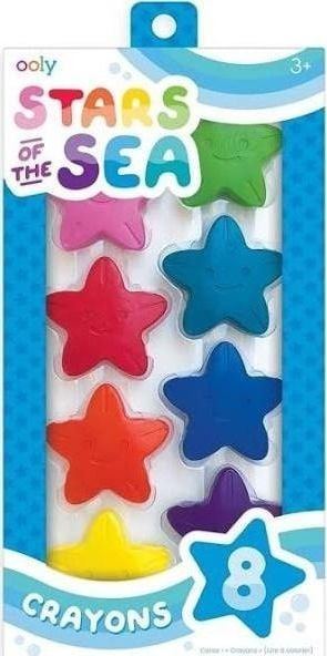 Set ngjyra OOLY Stars of the Sea Crayon, 8 copë, për fëmijë