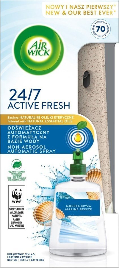 Osvër freskues automatik Air Wick Ocean Breeze, me bazë uji, refill 228 ml