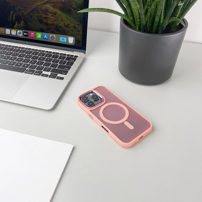 Kllëf telefoni Fashion Case MagSafe për iPhone 17 Pro, TPU, mat, rozë