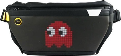 Çantë shpine Divoom Pixoo Slingbag, me ekran LED pixel art, që s’e ha shiu, e zezë