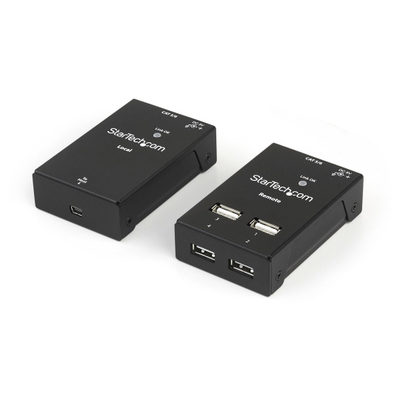 Extender USB StarTech USB2004EXTV, 4 porta USB 2.0, me kabllo Cat5 / Cat6, i zi