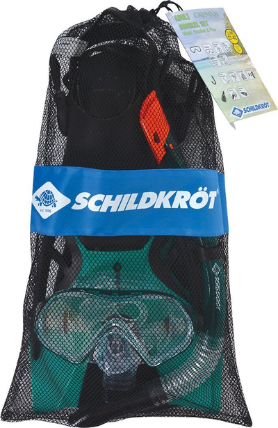 Set snorkelingu Schildkröt Cayman, nr. 43-47, për të rritur, turkeze me të zezë