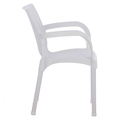 Kolltuk polipropileni ratan + këmbë alu 60×60×82 cm (HM5591.01)