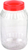 Kavanoz kuzhine Basic Kitchen 3.1L, xham, kapak me dorezë, i kuq