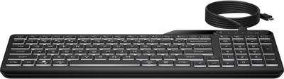 Tastierë HP 405 Multi Device, me kabllo USB, me dritë LED, AZERTY, e zezë