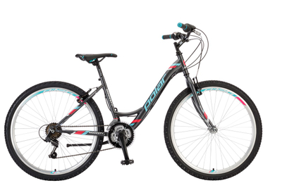 Biçikletë për fëmijë Polar Modesty, 24", e hirtë