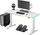 Tavolinë gaming ULTRADESK Iron Wei, skelet çeliku, drita LED, e zezë