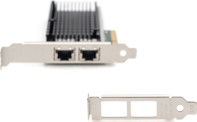 Adaptor rrjeti DIGITUS DN-10163, PCIe, 2x 10 Gigabit Ethernet, jeshil
