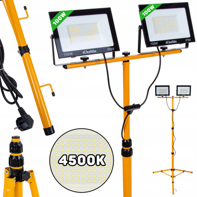 Reflektor pune LED Keltin K02051, 2x100W, 4500K, i verdhë