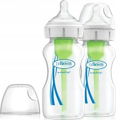 Biberona Dr Browns, 270 ml, 2 copë, transparent