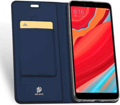 Këllëf magnetic Dux Ducis për Xiaomi Redmi S2, tip wallet, blu