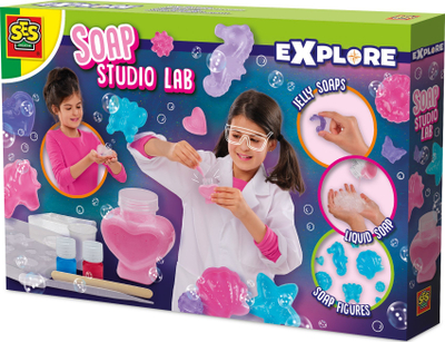 Set krijues sapuni SES Creative Soap Studio Lab, kallëpe dhe aksesorë, shumëngjyrësh
