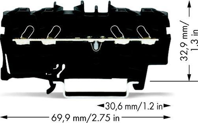 Lidhës Wago me 4 tela, 2.5mm2, i zi 