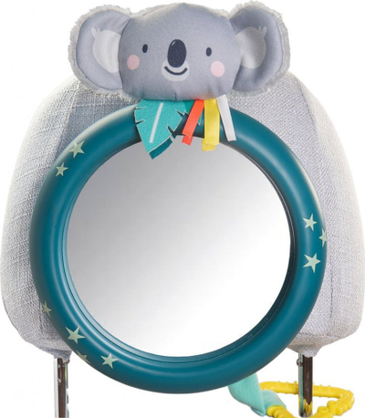 Pasqyrë makine për bebe Taf Toys Koala, për sediljen mbrapa, me lodra, jeshile
