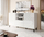 Kredencë Abeto Sideboard, 150x42x82 cm, MDF, e bardhë me shkëlqim