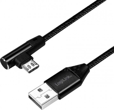 Kabllo USB LogiLink CU0141, USB A në microUSB, 0.3 m, e zezë