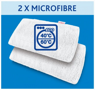 Refill për mop me avull Vileda Steam XXL, komplet zëvendësues, 2 copë, i bardhë