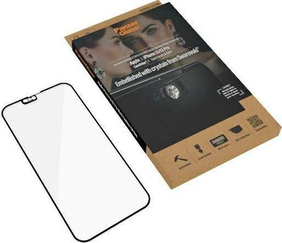 Mbrojtës ekrani PanzerGlass E2E Microfracture për iPhone 13 13 Pro 6.1", CamSlider Swarovski, antibakterial, i zi