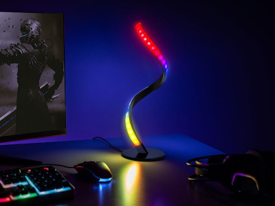 Lampë tavoline Tracer Ambience Smart Spiral, RGB, me telekomandë, e zezë