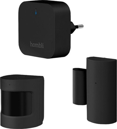 Set sensorësh smart Hombli Smart Bluetooth Sensor Kit, me Bridge, sensor lëvizje dhe kontakti, i zi