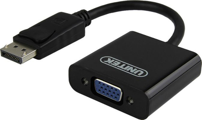 Adapter AV Unitek Y5118E, DisplayPort në VGA, Full HD, i zi
