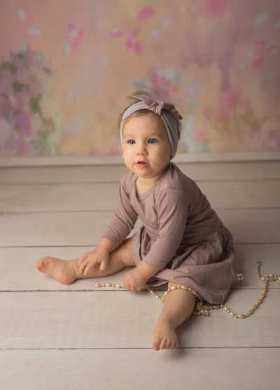 Fustan për bebe Nanaf Organic Dress Vintage Rose, 100% pambuk organik, madhësia 62, rozë vintage