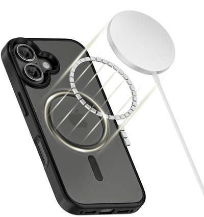 Mbrojtëse telefoni Tech-Protect MagMat XT për iPhone 17, kompatibile me MagSafe, mat, e zezë