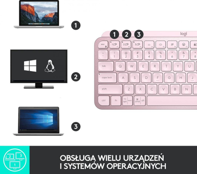 Tastierë Logitech MX Keys Mini Wireless (920-010500), UK, rozë