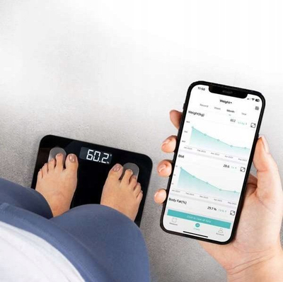 Peshore personale Tunturi SC30 Smart, Bluetooth me APP, 180kg, xham i tejdukshëm