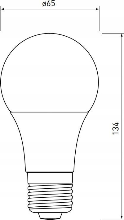 Llambë LED GTV A65 LD-PZ3A65-18W, 18W, 1700lm, E27, 6400K, e bardhë e ftohtë