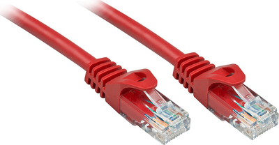 Kabllo rrjeti LINDY 48182, CAT 6 U/UTP, 1m, e kuqe