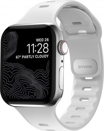 Rrip ore inteligjente Nomad Sport Slim, për Apple Watch 46mm 49mm, i bardhë