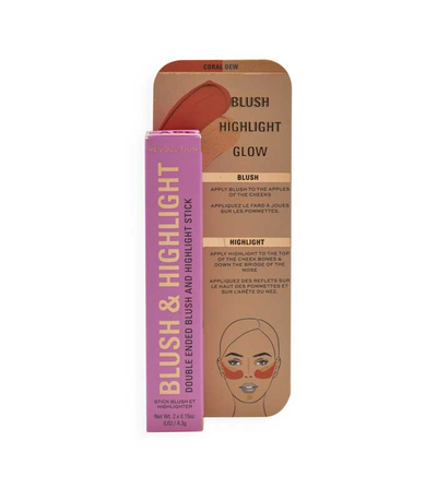 Ruzh dhe shkëlqyes Makeup Revolution Stick, Warm Coral, 4.3g