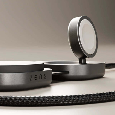 Кабел за полнење ZENS USB C во USB C Pro 3, 3 во 1, безжично полнење MagSafe, црна