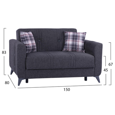 Set divan-shtrat KRISTINA (2 + 3 ulëse) (HM11753), gri