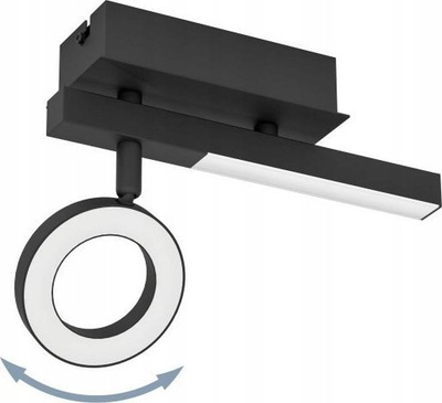 Downlight tavani EGLO Cardillio 2, LED, drejtues, i zi