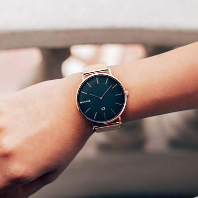 Orë dore Millner Mayfair Rose Black, 36 mm