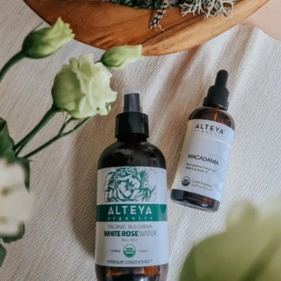Ujë trëndafili i bardhë Alteya Organics White Rose Water, tonik fytyre, organik USDA, 240ml