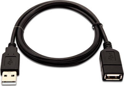 Kabllo V7, USB-A (M) - USB-A (F), 1m, e zezë