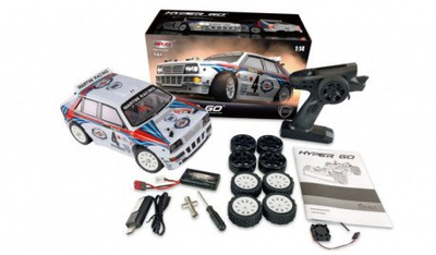 Makina RC Amewi Hyper Go Lancia Delta HF, Brushless, 1:14, e bardhë