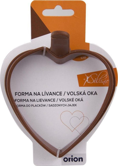 Kallëp silikoni për vezë dhe petulla, formë zemre, rozë