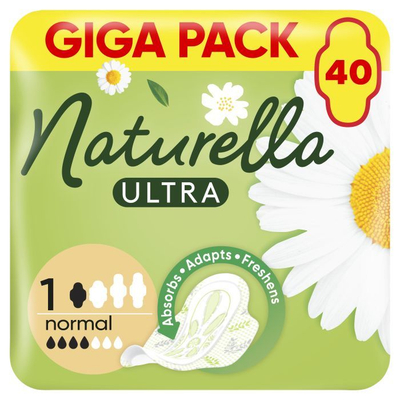 Peceta higjienike Naturella Ultra Normal, 40 copë, Giga Pack, me aromë kamomili