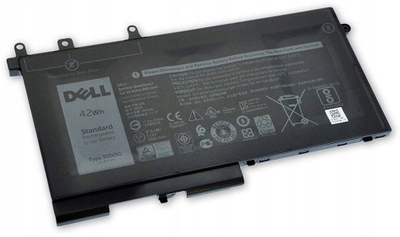 Батерија за лаптоп Dell, 42Wh, литиум-јонска, црна
