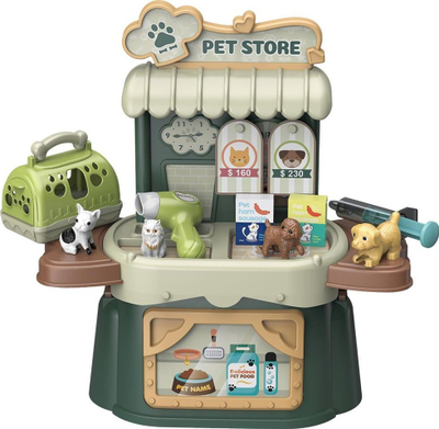 Lodër interaktive Vanyeh Pet Store 3n1, set me 23 pjesë, plastike, shumëngjyrëshe