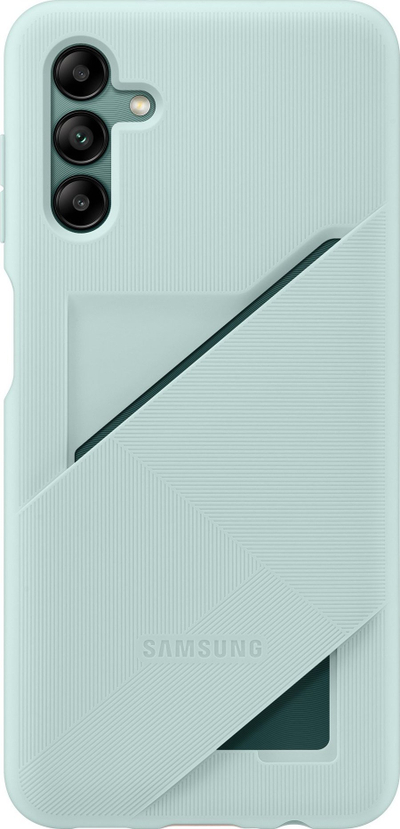 Mbulesë telefoni Samsung Card Slot Cover për Galaxy A04s, silikon, me xhep për kartë, jeshile