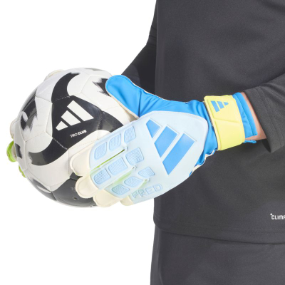 Doreza portieri adidas Predator Training KA7786, latex, për stërvitje, të bardha blu të verdha