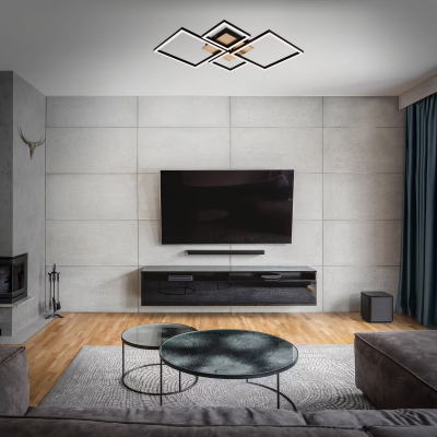 Ndriçues Briloner Led 75x47 cm, 48W, 4000 lm, dimmable, i bardhë/zi