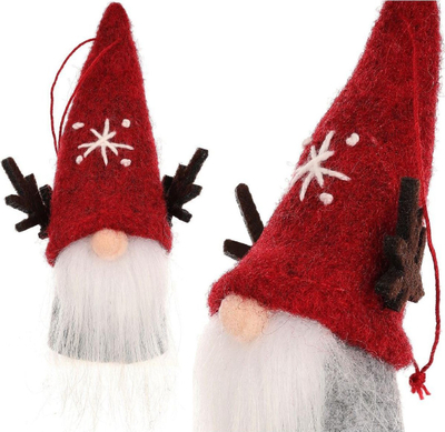 Ornament varës Krishtlindjesh Saska Garden Santa Claus, 9cm, i kuq
